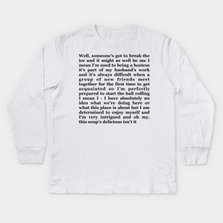 Mrs. Peacock is excellent at small talk Kids Long Sleeve T-Shirt